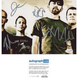‘Rise Against’ Full Band Signed 8x10 Photo ‘Tim Mcllrath +3’ ACOA PROOF