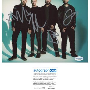 ‘Rise Against’ Full Band Signed 8x10 Photo ‘Tim Mcllrath +3’ ACOA PROOF