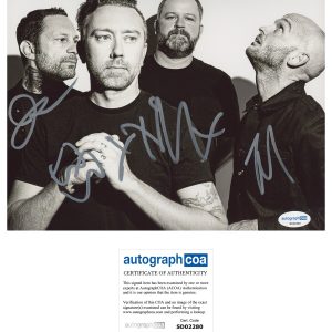 ‘Rise Against’ Full Band Signed 8x10 Photo ‘Tim Mcllrath +3’ ACOA PROOF