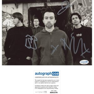 ‘Rise Against’ Band Signed 8x10 Photo ‘Tim Mcllrath +2’ ACOA PROOF