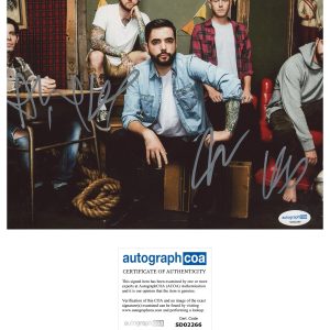 ‘A Day To Remember’ Full Band Signed 8x10 Photo ‘Jeremy McKinnon’ +3 ACOA PROOF