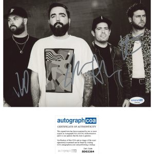 ‘A Day To Remember’ Full Band Signed 8x10 Photo ‘Jeremy McKinnon’ +3 ACOA PROOF