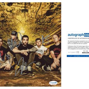 ‘A Day To Remember’ Full Band Signed 8x10 Photo ‘Jeremy McKinnon’ +3 ACOA PROOF