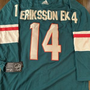 Joel Eriksson Ek ‘MN Wild’ Stitched Jersey Size 52 Mens L BRAND New