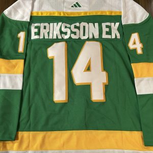 Joel Eriksson Ek ‘MN Wild’ Stitched Jersey Size 52 Mens L BRAND New