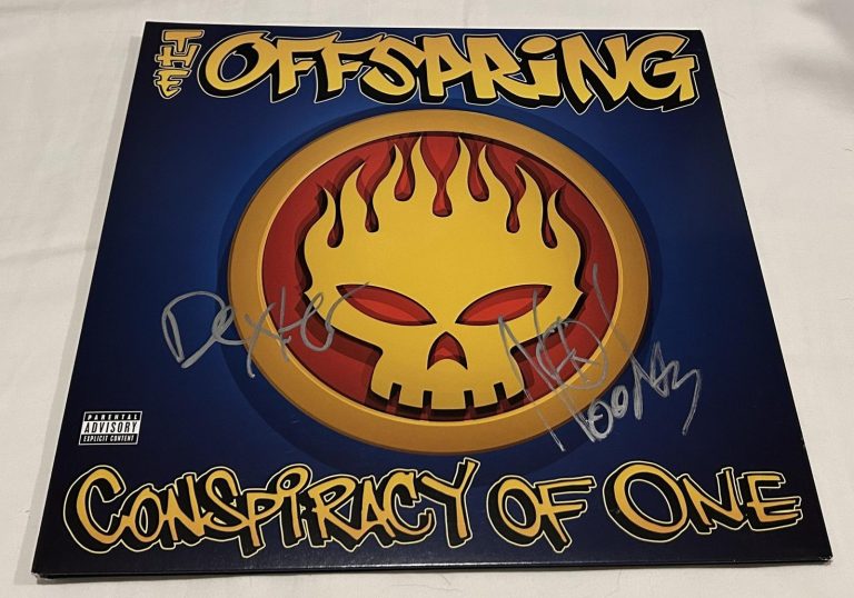 THE OFFSPRING SIGNED CONSPIRACY OF ONE VINYL RECORD JSA
