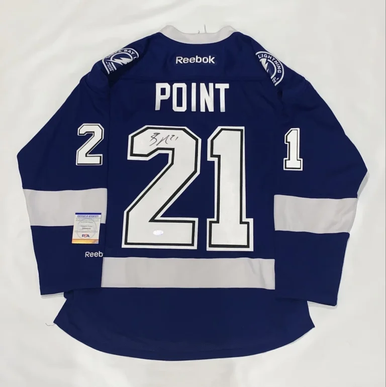 BRAYDEN POINT SIGNED REEBOK PREMIER TAMPA BAY LIGHTNING ROOKIE JERSEY PSA COA