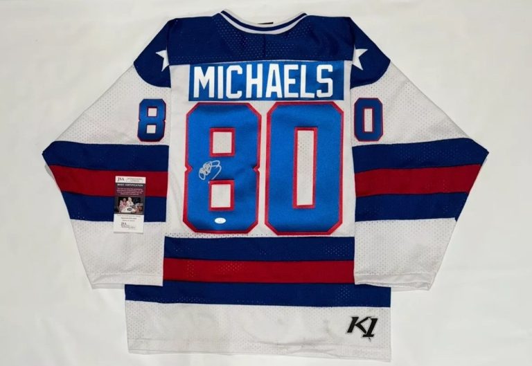 AL MICHAELS SIGNED K1 1980 TEAM USA JERSEY OLYMPICS JSA COA LICENSED