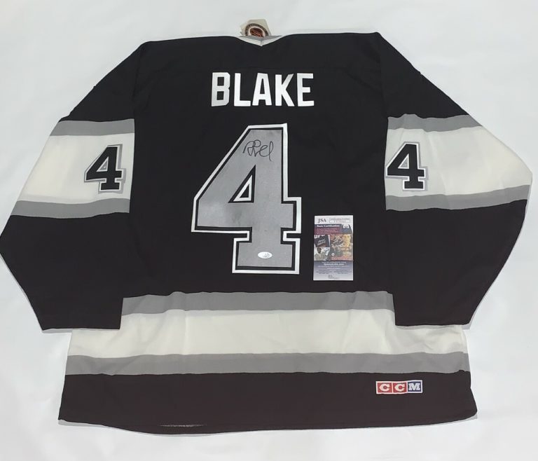 ROB BLAKE SIGNED CCM VINTAGE LOS ANGELES KINGS JERSEY PROOF LICENSED JSA COA