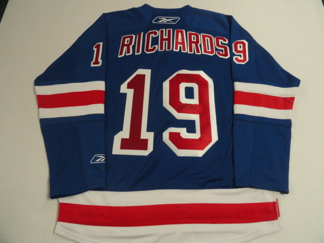 BRAD RICHARDS SIGNED REEBOK NEW YORK RANGERS 2014 STANLEY CUP JERSEY LICENSED