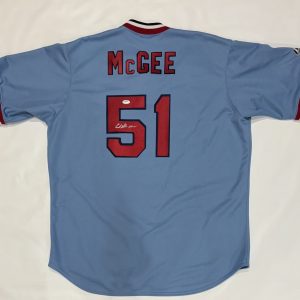 WILLIE MCGEE SIGNED ST. LOUIS CARDINALS COOPERSTOWN COLLECTION JERSEY PSA COA