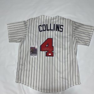 TIMOTHY BUSFIELD SIGNED MINNESOTA TWINS #4 LOU COLLINS JERSEY JSA COA LICENSED