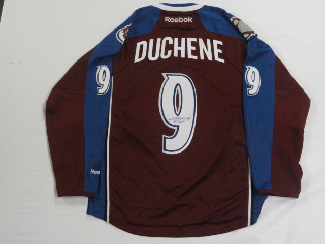 MATT DUCHENE SIGNED COLORADO AVALANCHE HOME JERSEY LICENSED JSA COA