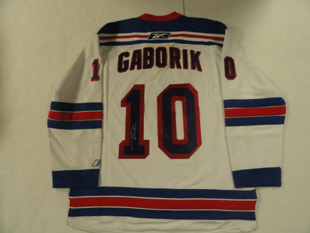 MARIAN GABORIK SIGNED REEBOK NEW YORK RANGERS JERSEY LICENSED