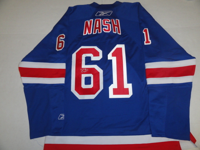 RICK NASH SIGNED NEW YORK RANGERS 2014 STANLEY CUP HOME JERSEY LICENSED