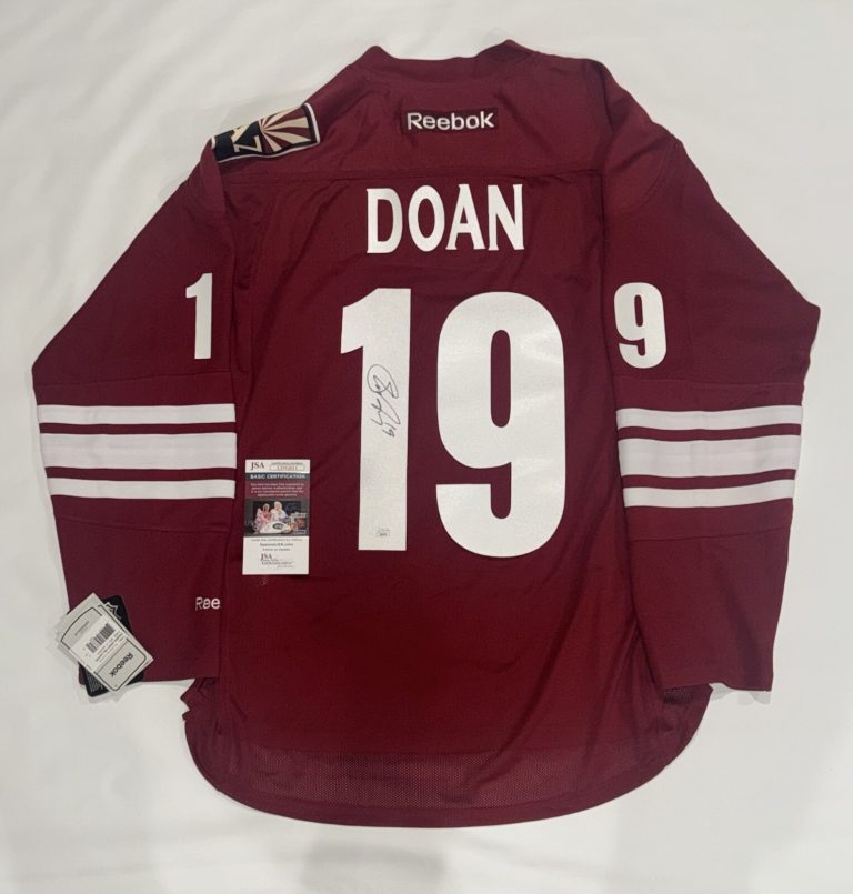 SHANE DOAN SIGNED PHOENIX COYOTES REEBOK PREMIER JERSEY JSA COA