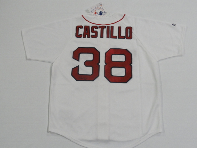 RUSNEY CASTILLO SIGNED #38 BOSTON RED SOX JERSEY LICENSED PROOF JSA COA