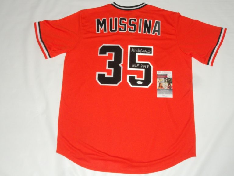 MIKE MUSSINA SIGNED COOPERSTOWN BALTIMORE ORIOLES RETRO JERSEY JSA COA