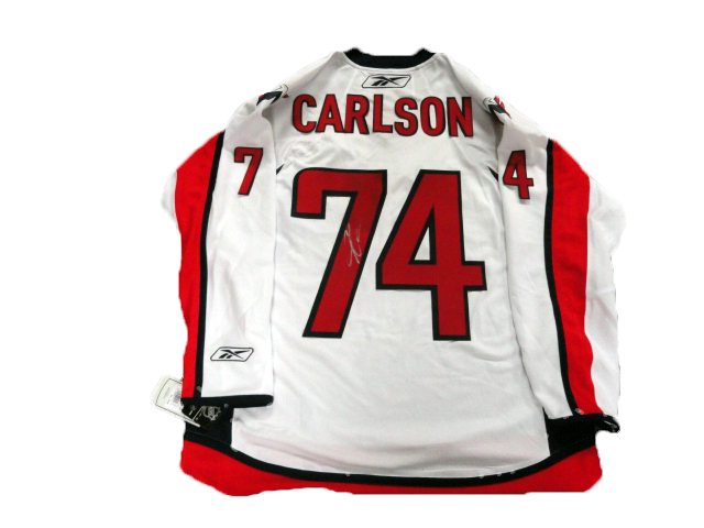 JOHN CARLSON SIGNED REEBOK WASHINGTON CAPITALS 2018 STANLEY CUP JERSEY LICENSED