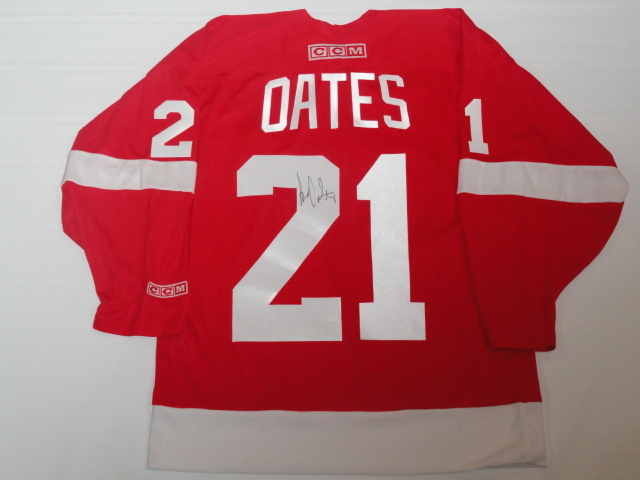 ADAM OATES SIGNED CCM #21 DETROIT RED WINGS  ROOKIE JERSEY LICENSED