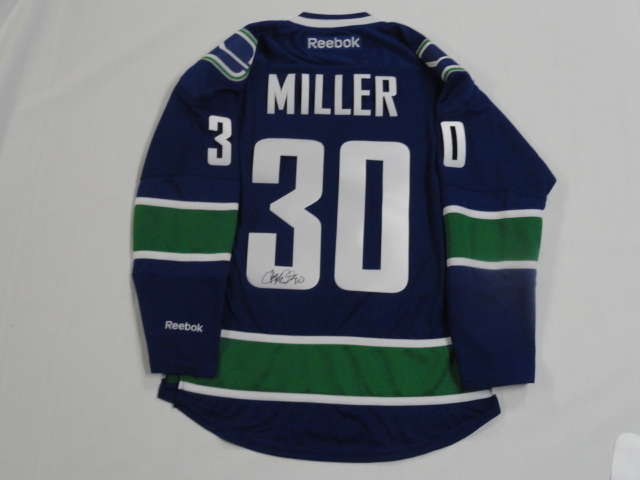 RYAN MILLER SIGNED RBK VANCOUVER CANUCKS HOME JERSEY PROOF LICENSED JSA COA