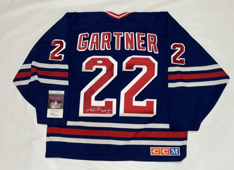 MIKE GARTNER SIGNED CCM NEW YORK RANGERS #22 JERSEY LICENSED JSA COA