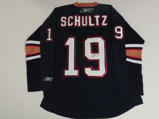 JUSTIN SCHULTZ SIGNED EDMONTON OILERS REEBOK JERSEY LICENSED