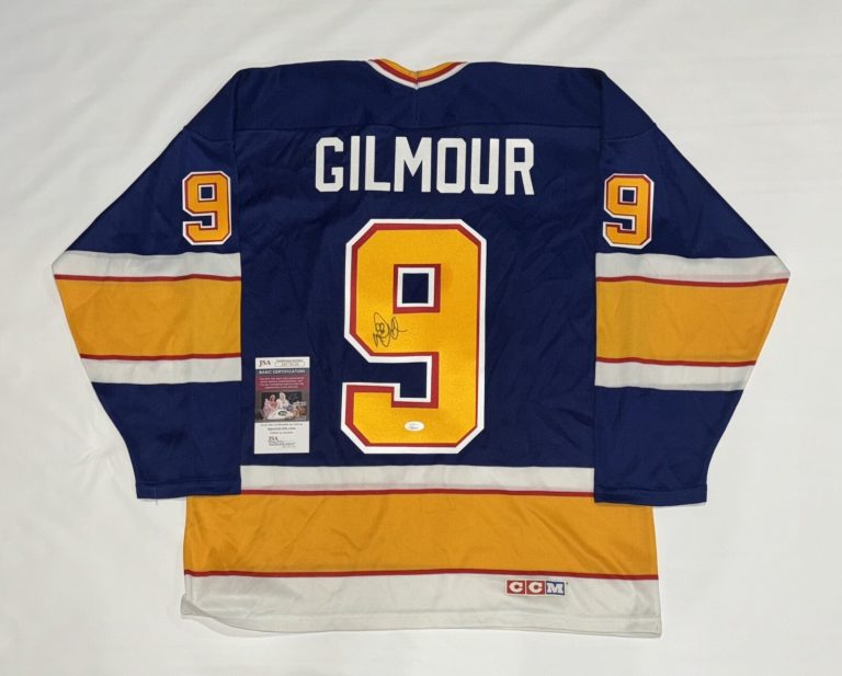 DOUG GILMOUR SIGNED #9 CCM ST. LOUIS BLUES JERSEY LICENSED JSA COA