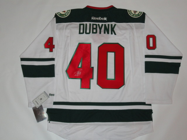 DEVAN DUBNYK SIGNED REEBOK PREMIER MINNESOTA WILD JERSEY LICENSED PROOF PSA COA