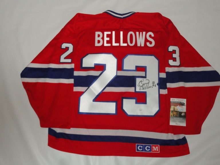 BRIAN BELLOWS SIGNED CCM MONTREAL CANADIENS 1993 STANLEY CUP JERSEY JSA COA