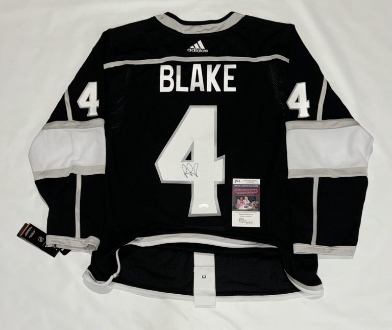 ROB BLAKE SIGNED LOS ANGELES KINGS ADIDAS #4 JERSEY JSA COA