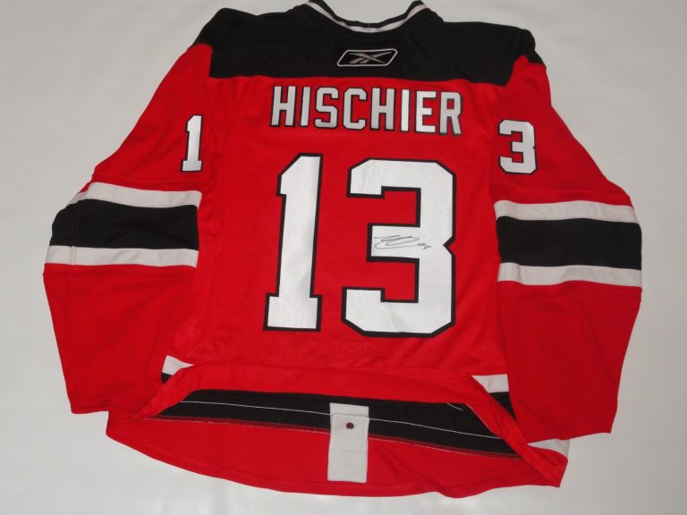 NICO HISCHIER SIGNED NEW JERSEY DEVILS REEBOK EDGE JERSEY RARE JSA COA