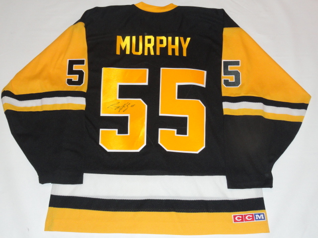 LARRY MURPHY SIGNED CCM 1991 STANLEY CUP PITTSBURGH PENGUINS JERSEY LICENSED