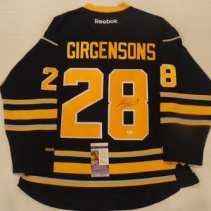 ZEMGUS GIRGENSONS SIGNED REEBOK BUFFALO SABRES HOME JERSEY LICENSED JSA COA