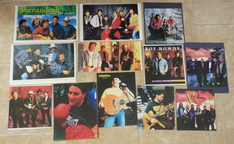 Country Music Lot of 12 Autographed Computer Printed Photos Guaranteed