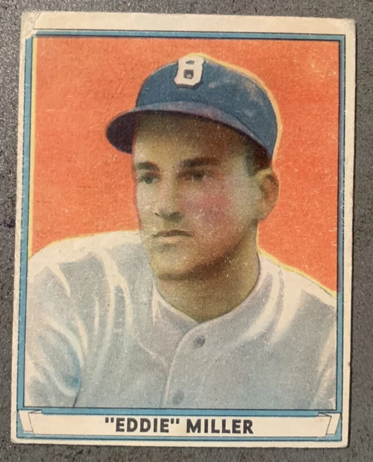 1941 Play BallBaseball Card #1 Eddie Miller VG-VG  ESTATE FRESH DSEE PHOTOS