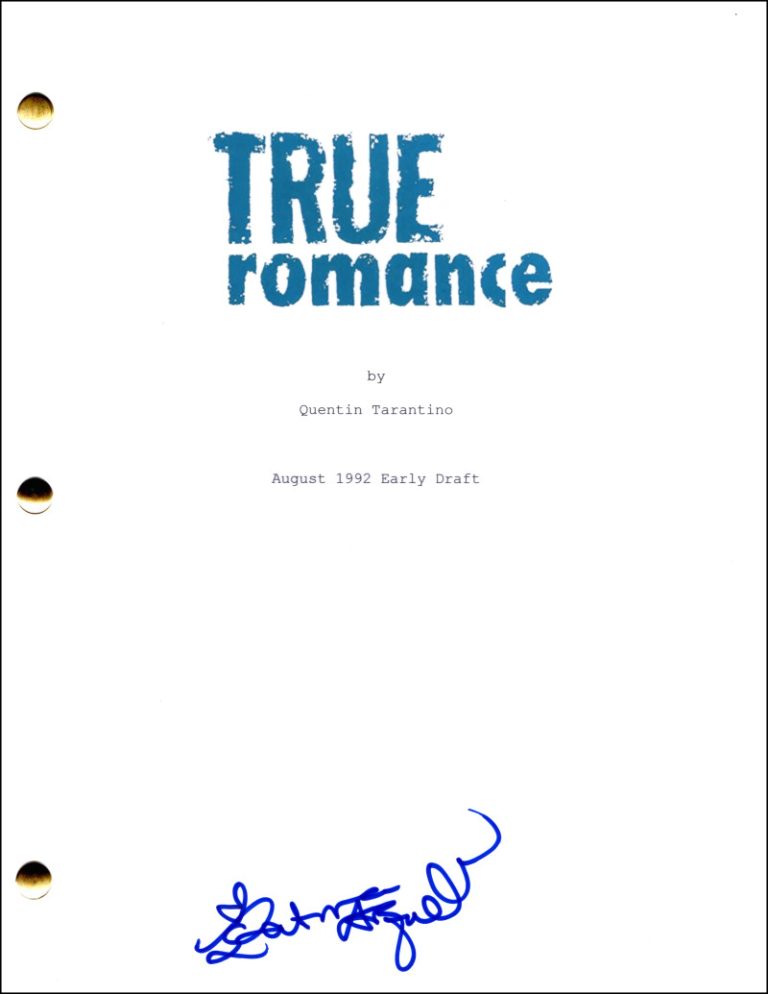 Patricia Arquette Signed Autograph True Romance Full Movie Script Screenplay