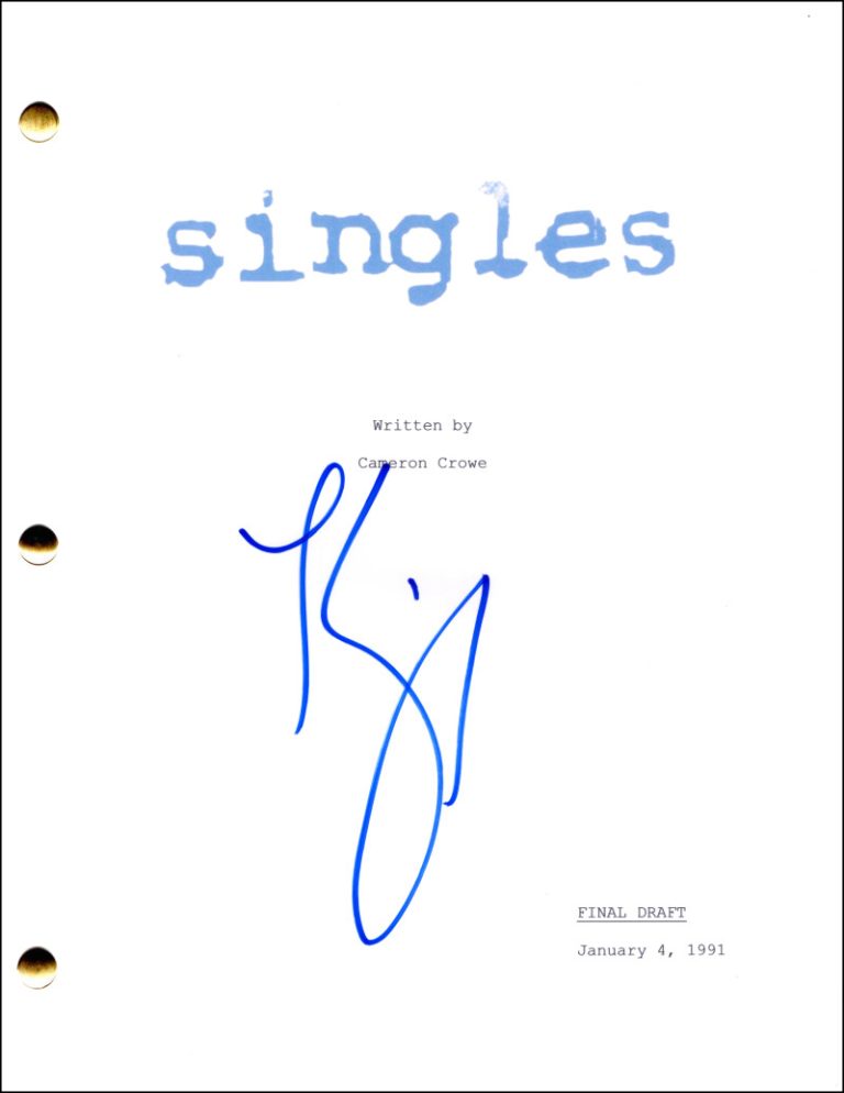 Kyra Sedgwick Signed Autograph Singles Full Movie Script Screenplay Linda Powell