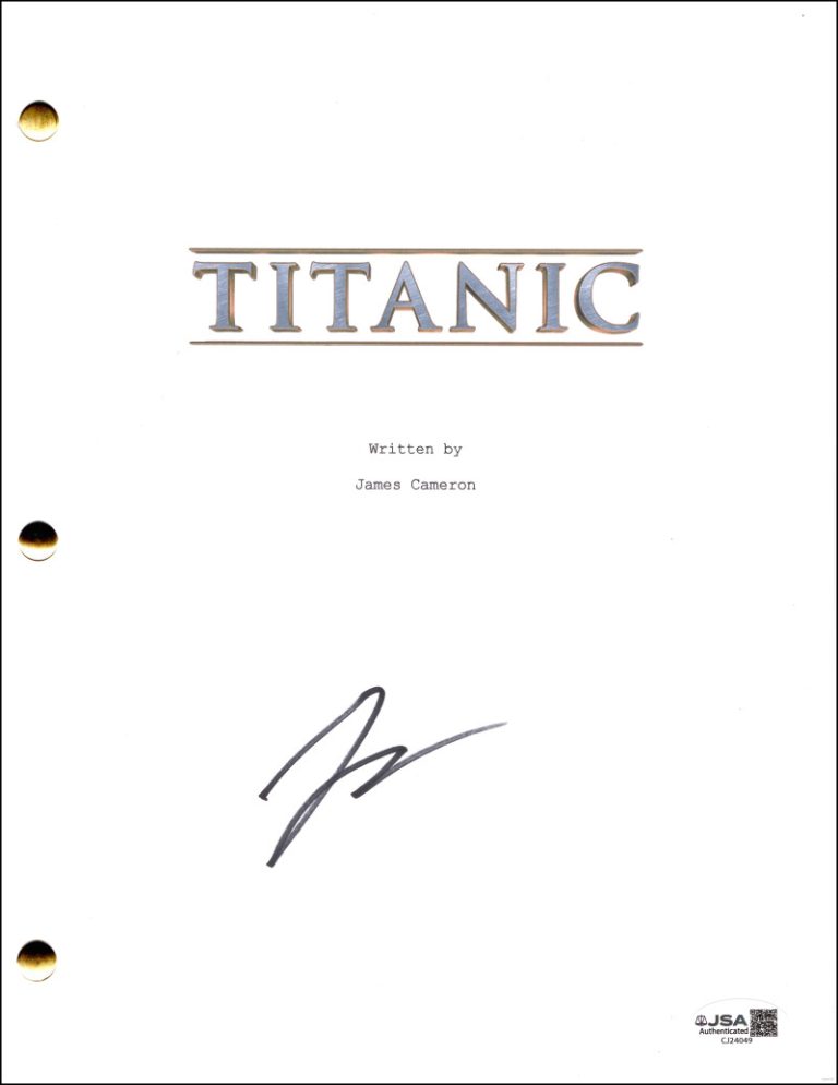 Leonardo DiCaprio Signed Autograph Titanic Full Movie Script Screenplay JSA COA