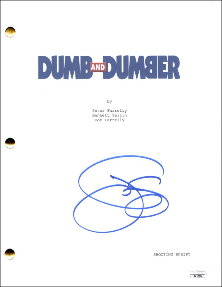 Jeff Daniels Signed Autograph Dumb and Dumber Movie Script w/ Jim Carrey JSA COA