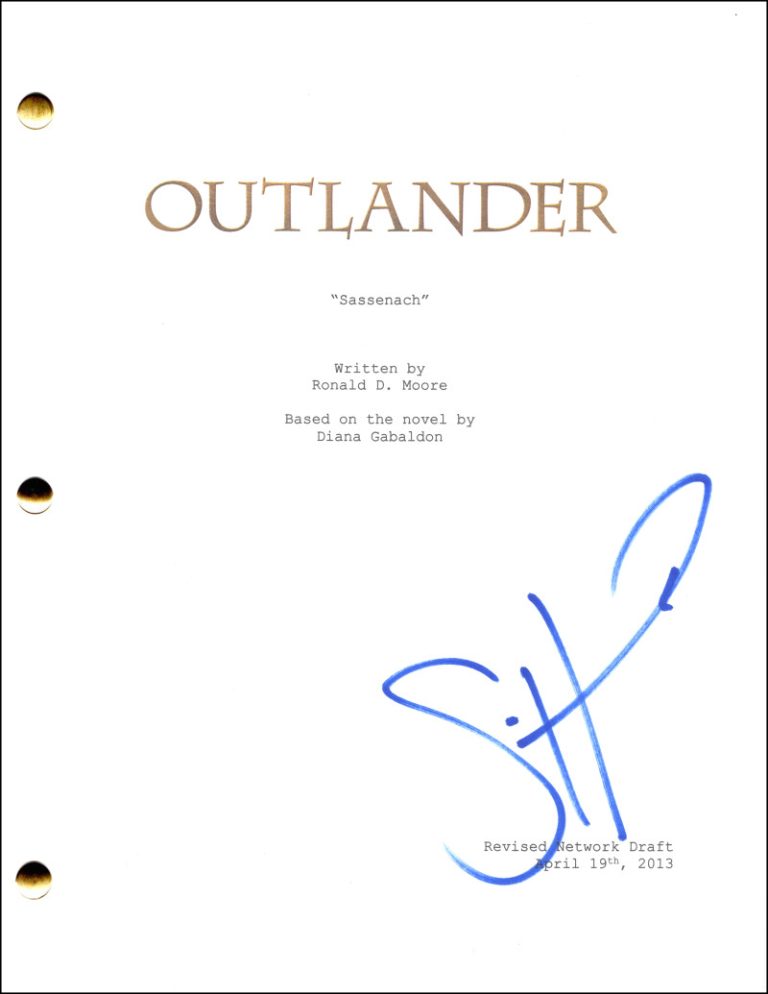 Sam Heughan Signed Autograph Outlander Full Pilot Script Screenplay Jamie Fraser