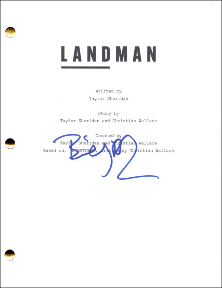 Billy Bob Thornton Signed Autograph Landman Full Pilot Script Screenplay - Tommy