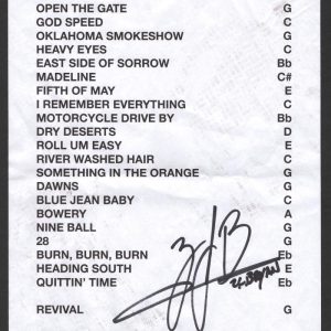 Zach Bryan Signed Autograph Original August 2025 Red Rocks Set List Beckett COA
