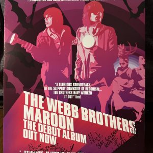 The Web Brothers Debut Album Band Signed 19 1/2” X 24” Mounted Poster