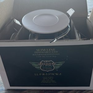 LEISURE 5 Pack 12V RV/ Boat Light Fixtures LED 6000K Slimline Dimmable 3 3/8"