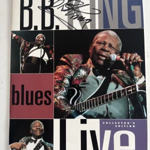 BB King Blues Live 9"x12" Signed Autographed Book BAS Certified
