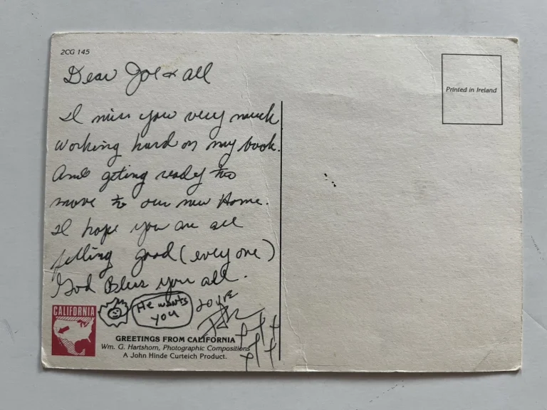 Peter Criss KISS Signed Handwritten Postcard BAS Certified