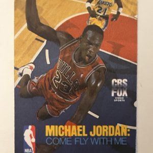 RARE Michael Jordan Come Fly With Me 1989 CBS Fox Video Cloth Promo Card MISCUT