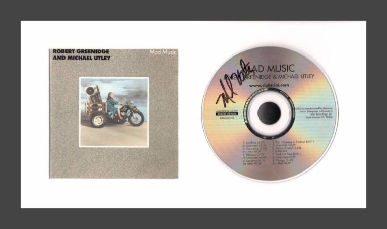 Michael Utley Signed Autograph Framed CD Jimmy Buffett Coral Reefer Band JSA COA
