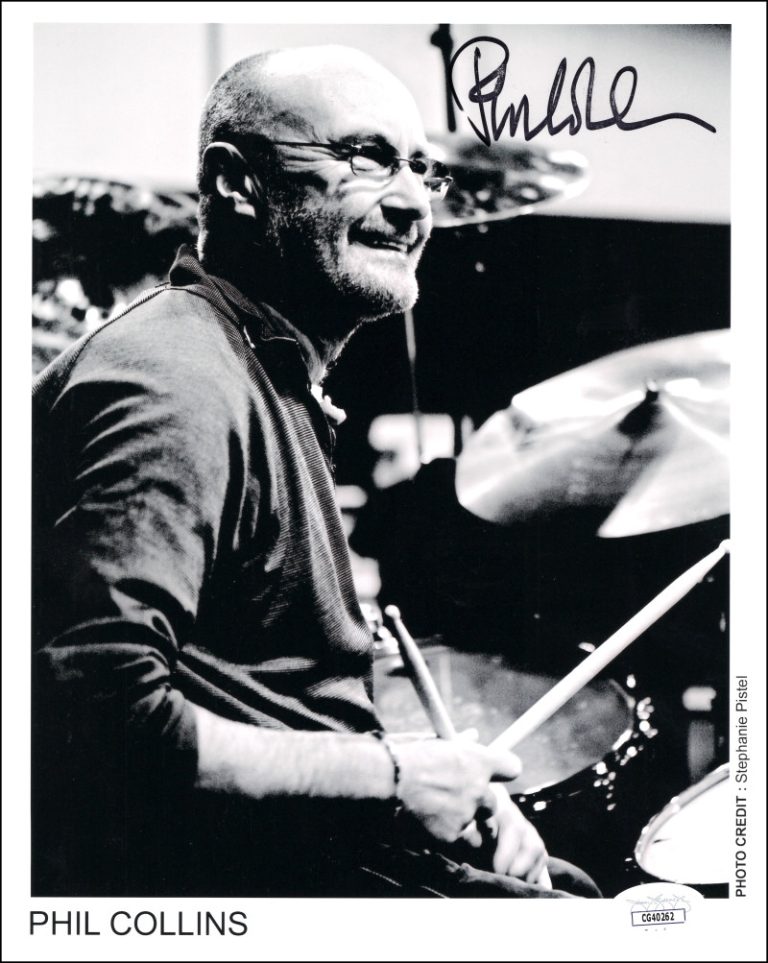 Phil Collins Genesis Signed Autograph 8x10 Photo - Nursery Crime Abacab JSA COA